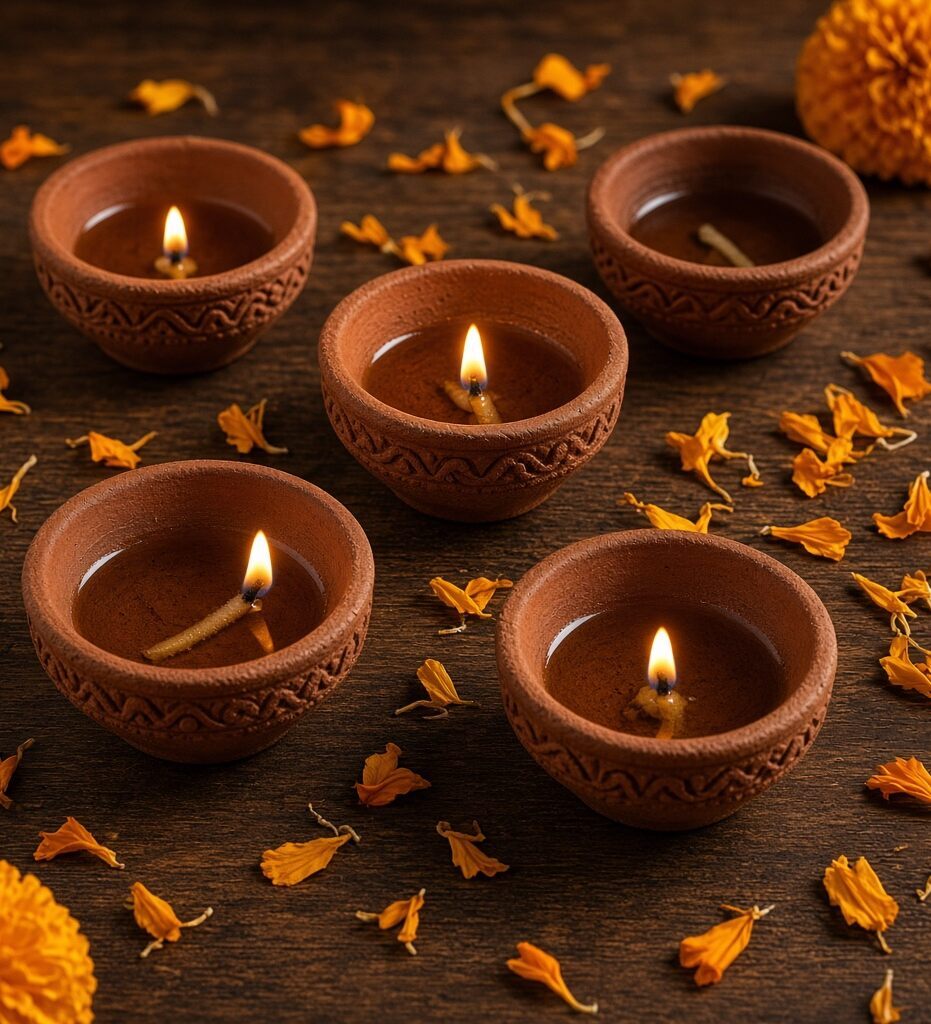 Clay Diya Set 21
