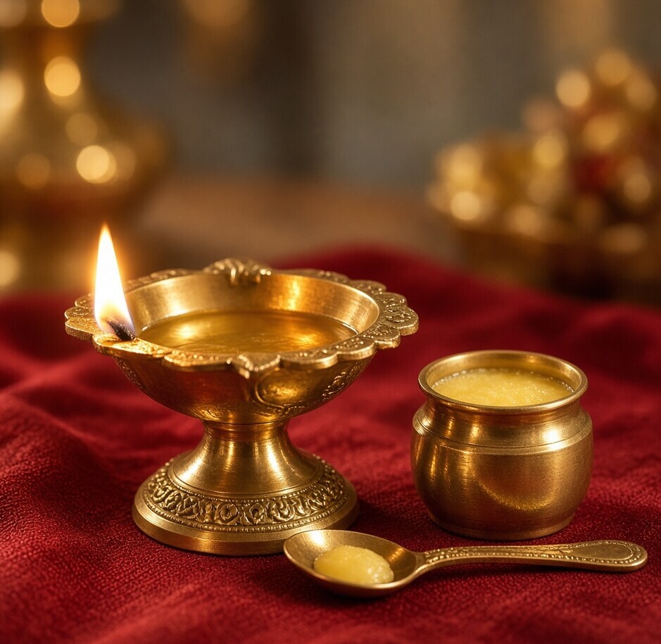 Ghee Diya Brass