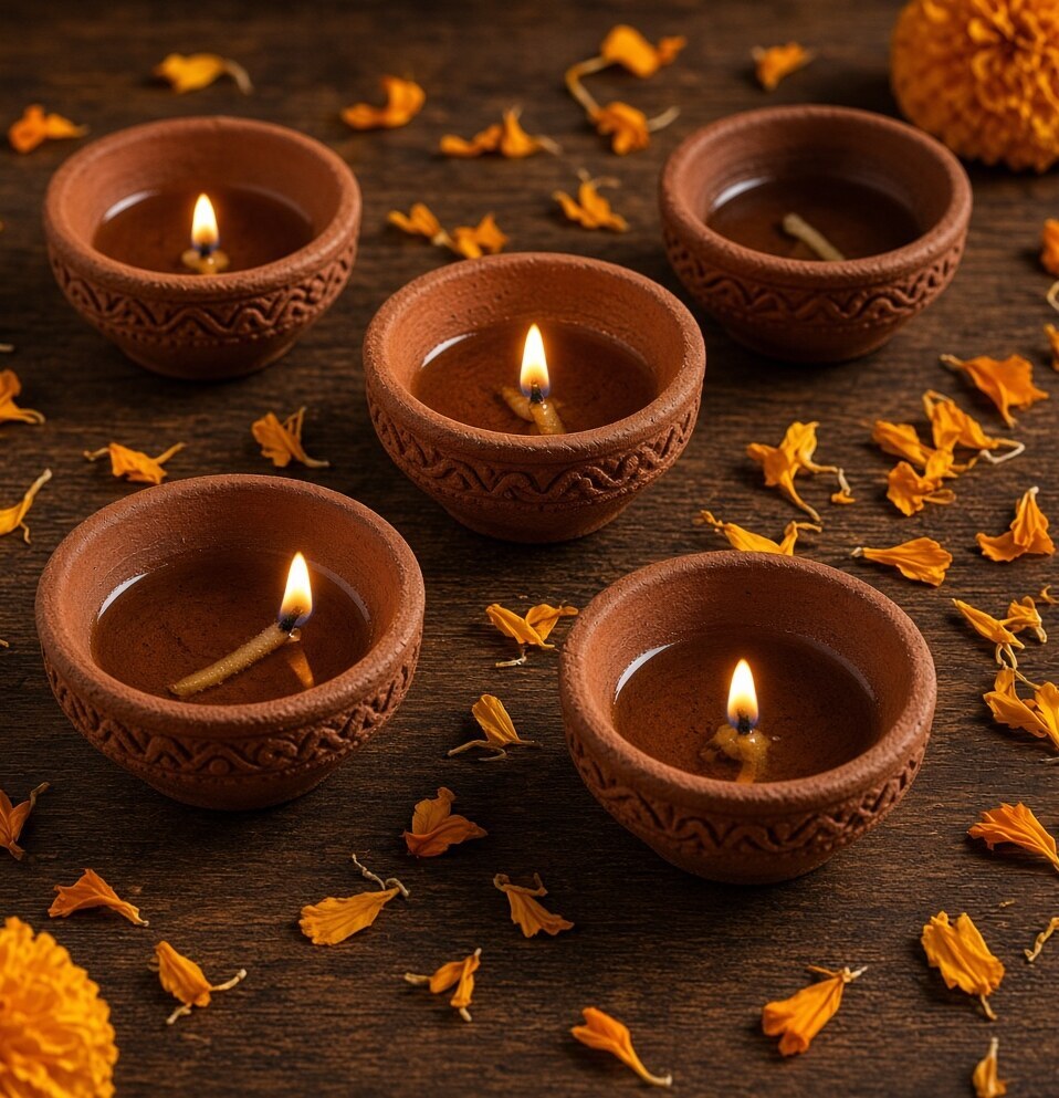 Lotus Brass Diya Soft