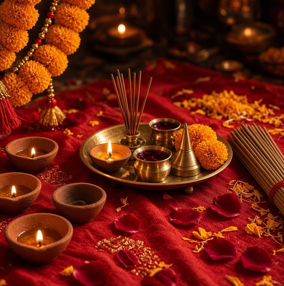 Temple Flower Basket