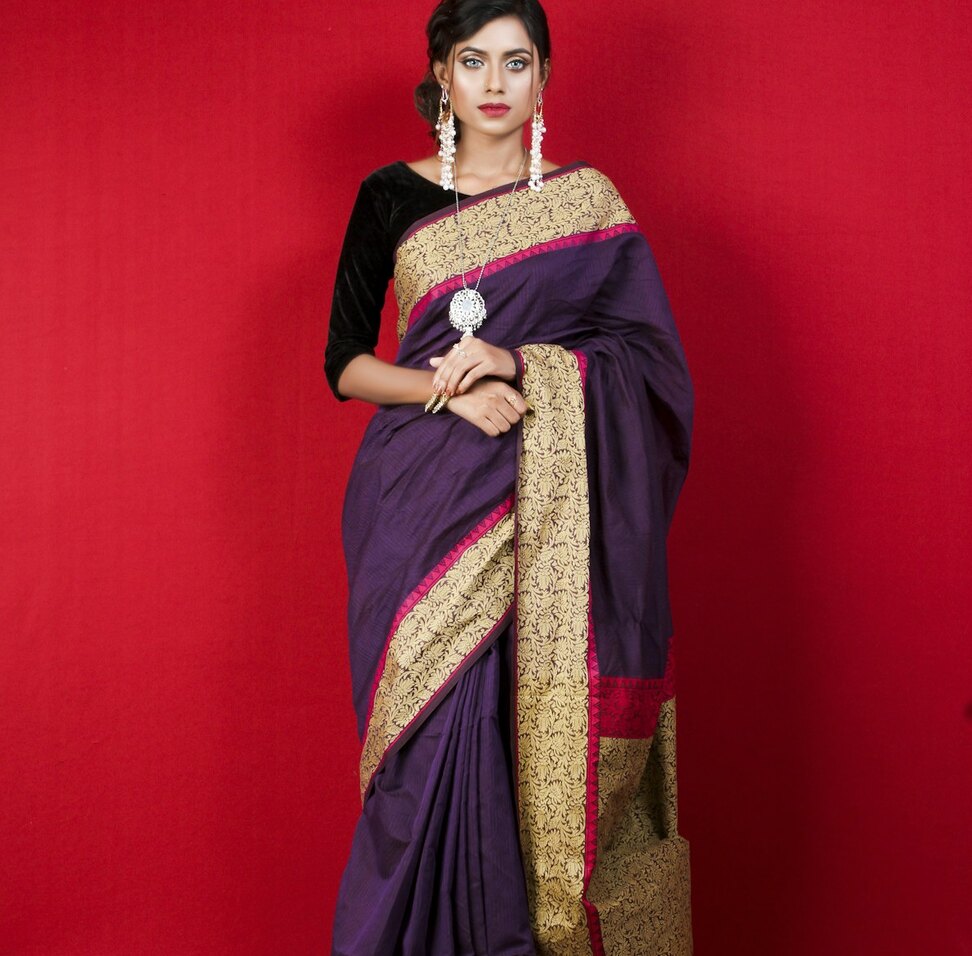 Ivory Soft Silk Buti Field