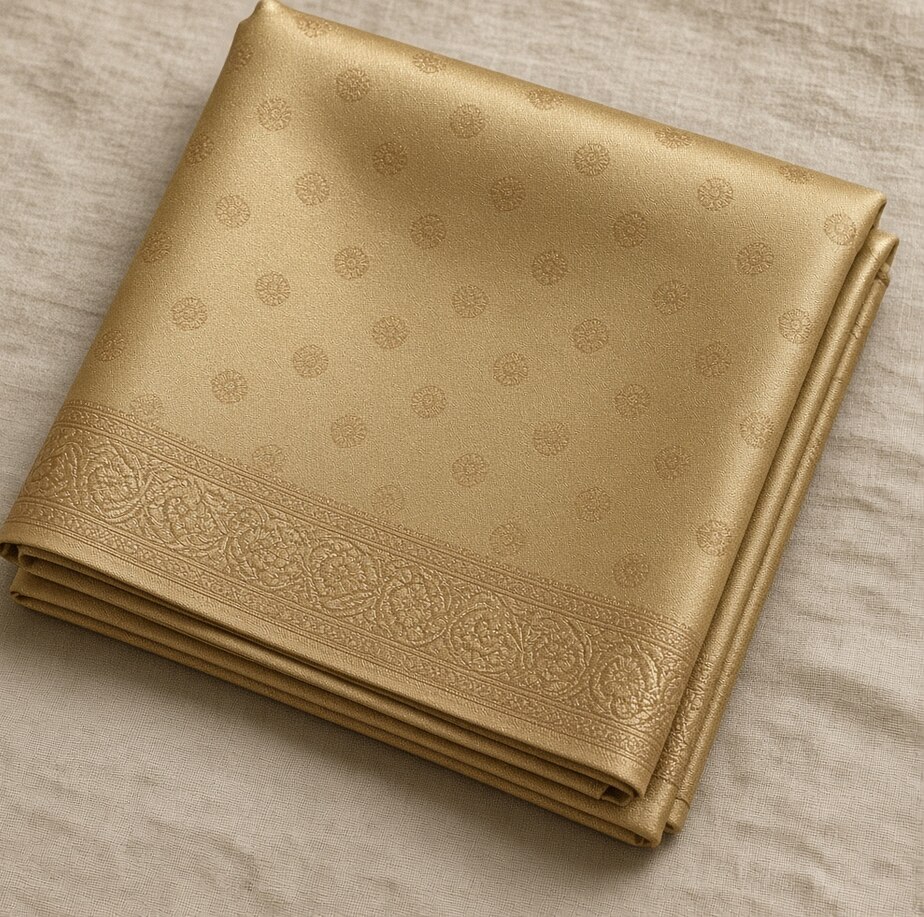 Olive Dupion Slub Soft
