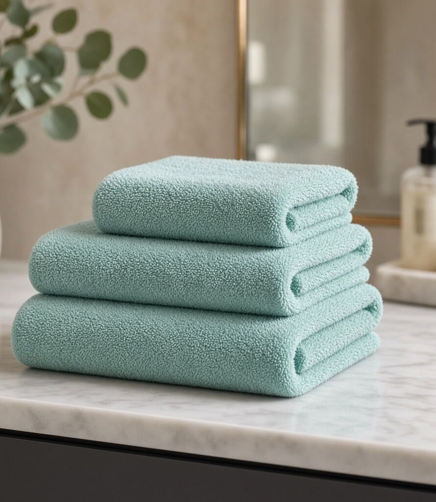 Aqua Bath Towel Pair
