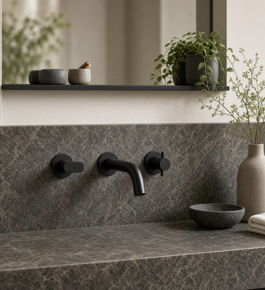 Matte Black Faucet Set