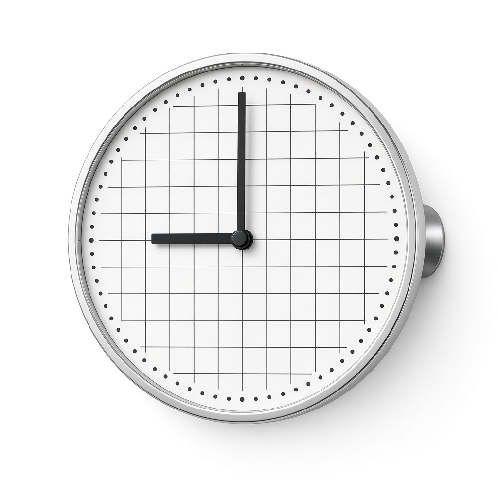 Grid Clock Wall