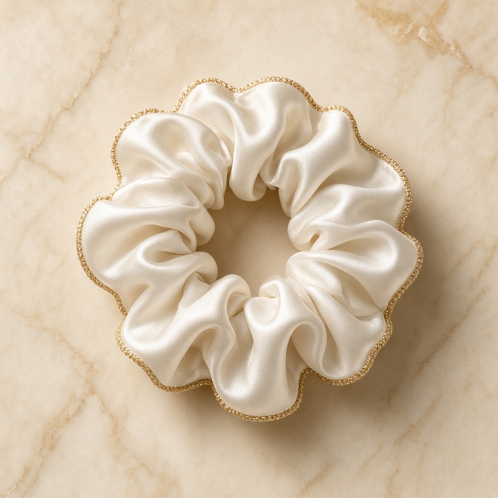 Scrunchie Silk Gold