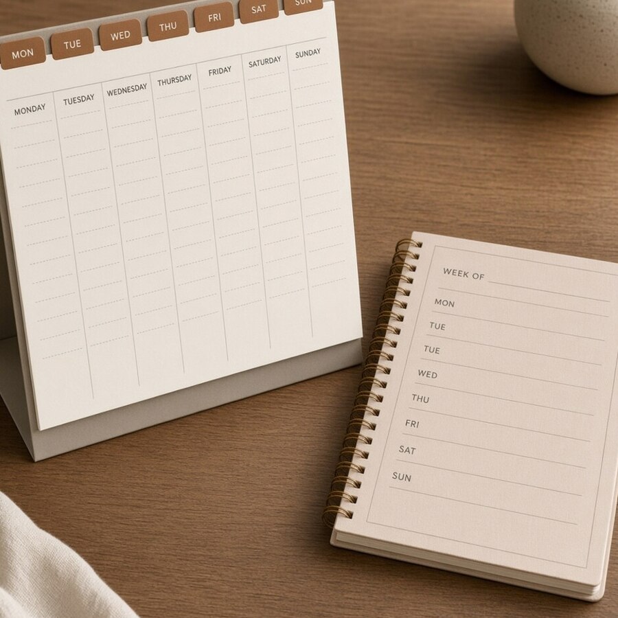 Desk Calendar Amber