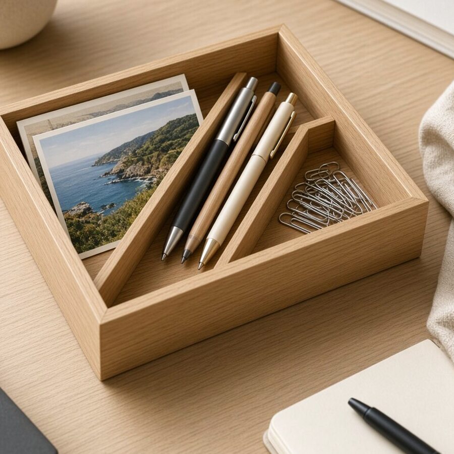 Oak Desk Organizer