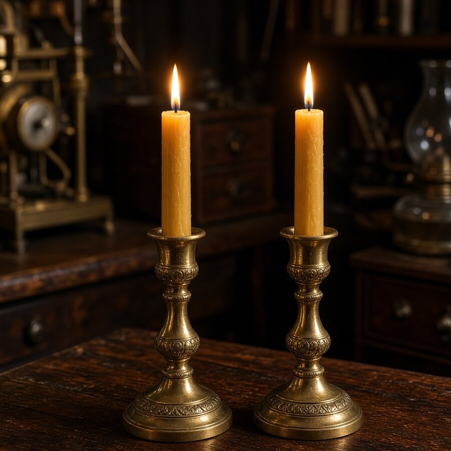 Brass Candlestick Pair