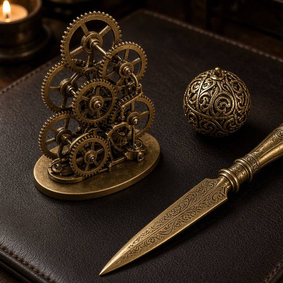 Brass Desk Object Duo