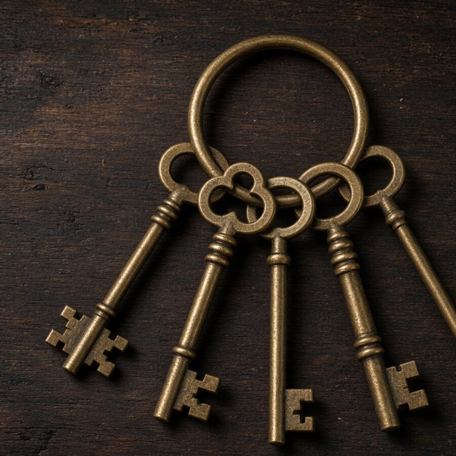 Brass Key Hook Rack