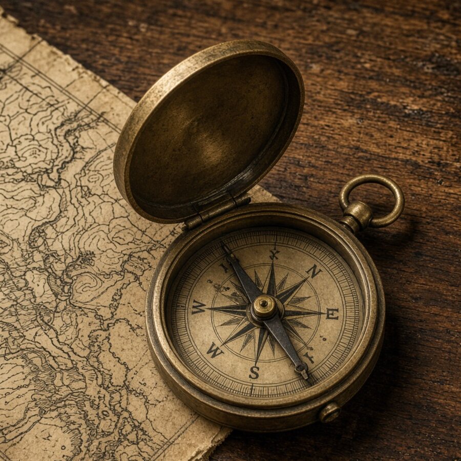Map & Compass Gift
