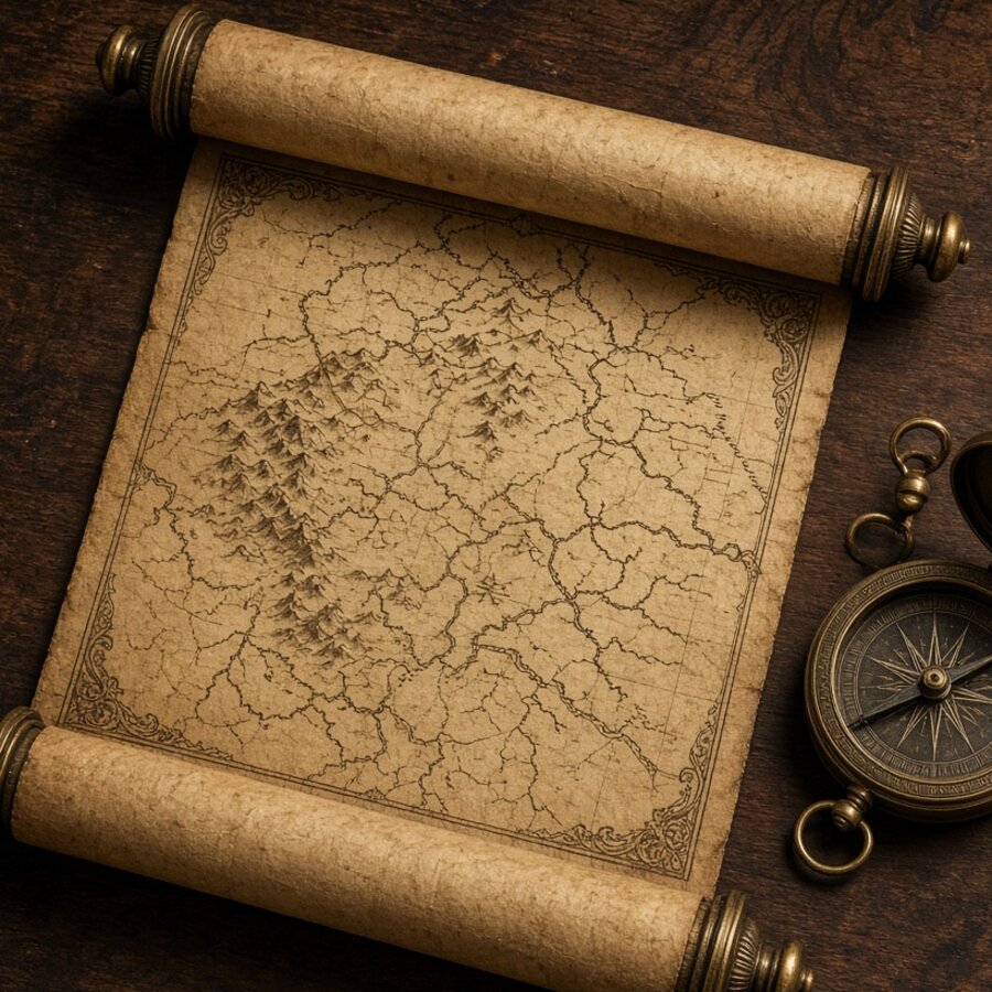 Silk Route Map Scroll
