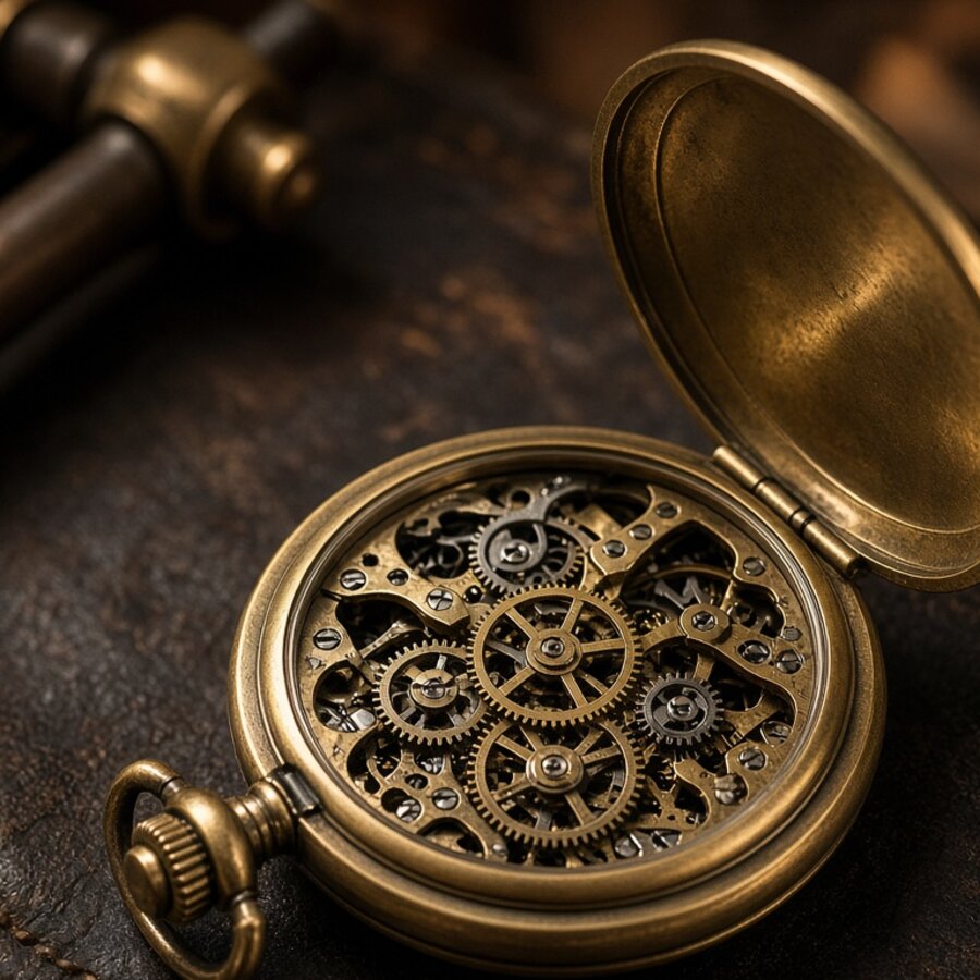 Skeleton Dial Pocket Watch