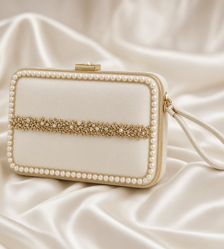 Bridal Pearl Clutch