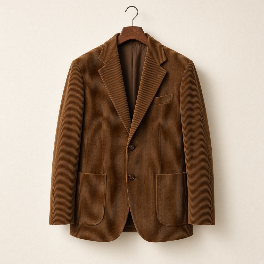 Tobacco Fine-Wale Cord Blazer