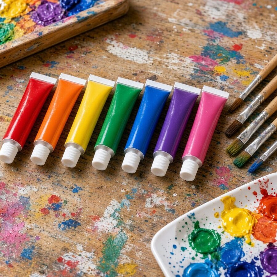 Rainbow Acrylic 12 Set