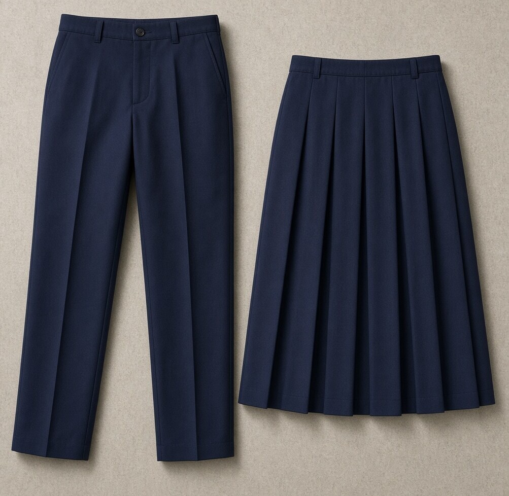 Straight Navy Trouser