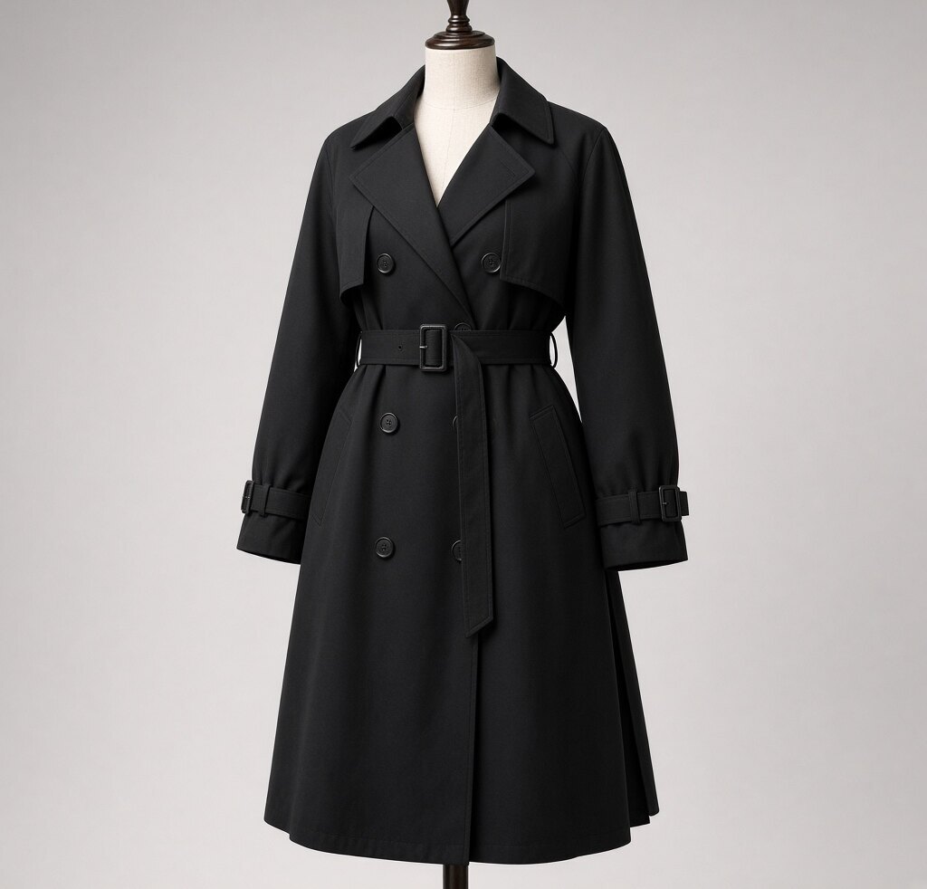 Belted Wool-Blend Coat