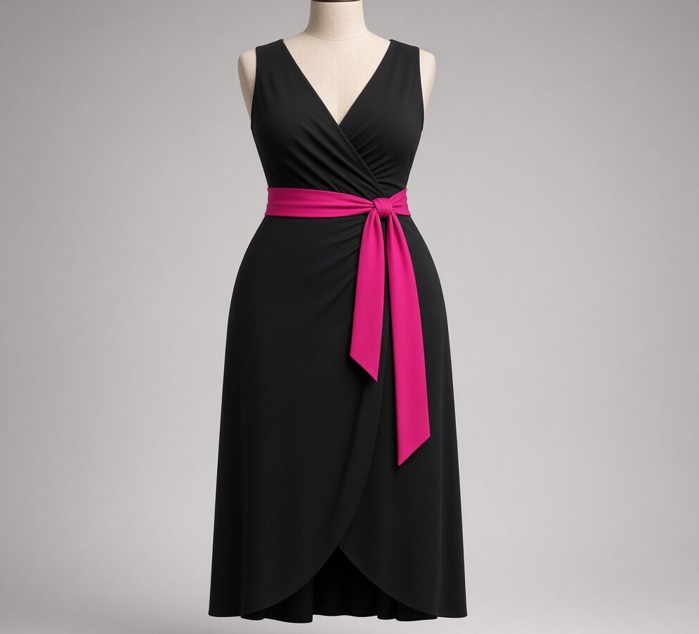 Obsidian Wrap Midi Dress