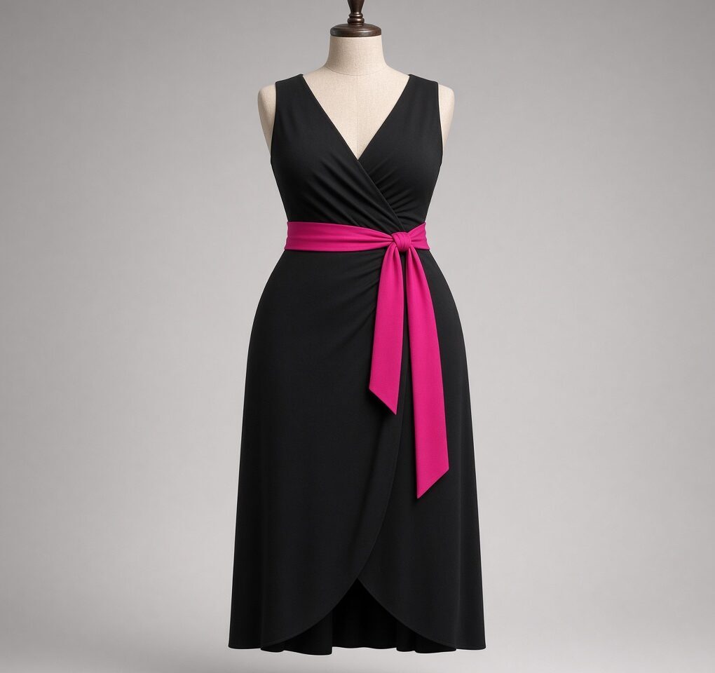Pleated Midi Skirt — Obsidian