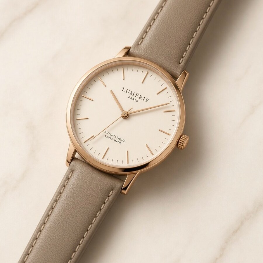 Slate Leather Dress Watch