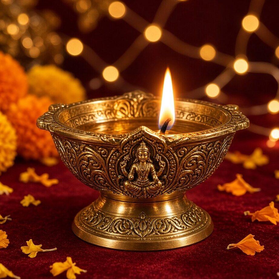Brass Lakshmi Diya