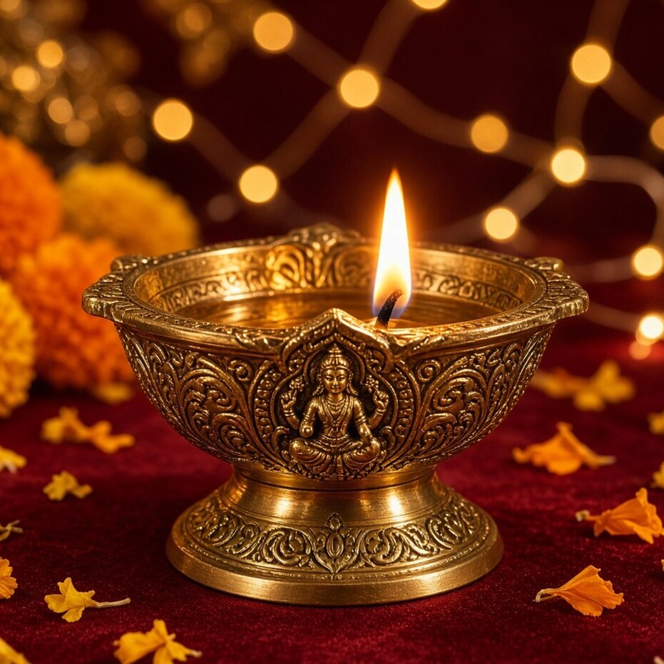 Brass Wall Diya Pair