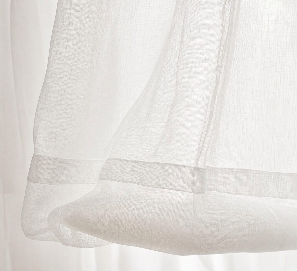 Ivory Voile Triple Width