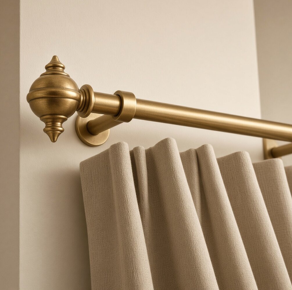 Matte Black Rod Finial Set
