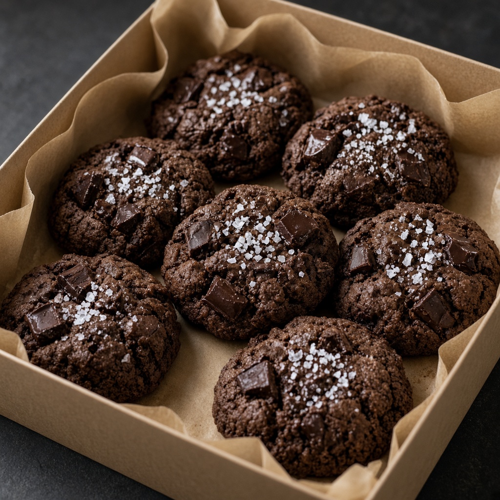 Dark Chocolate Sea Salt Chunk Cookies (Box of 6)