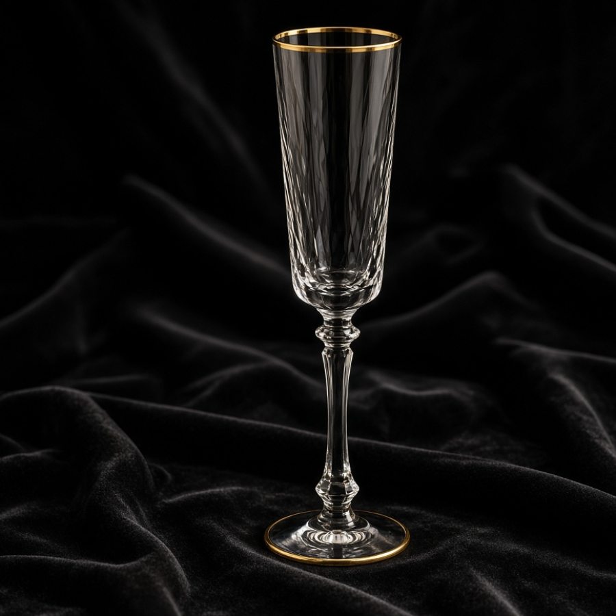 Champagne Flute Pair Gold