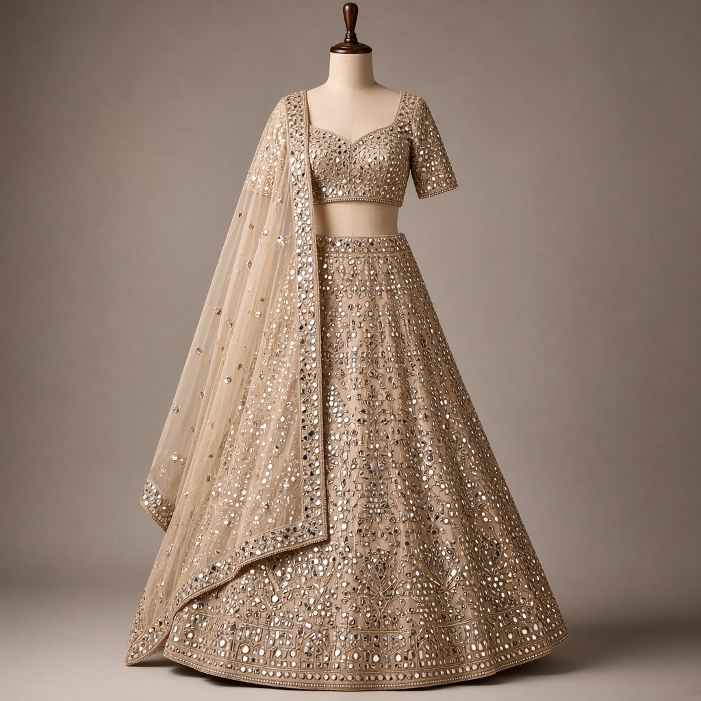 Champagne Soft Lehenga