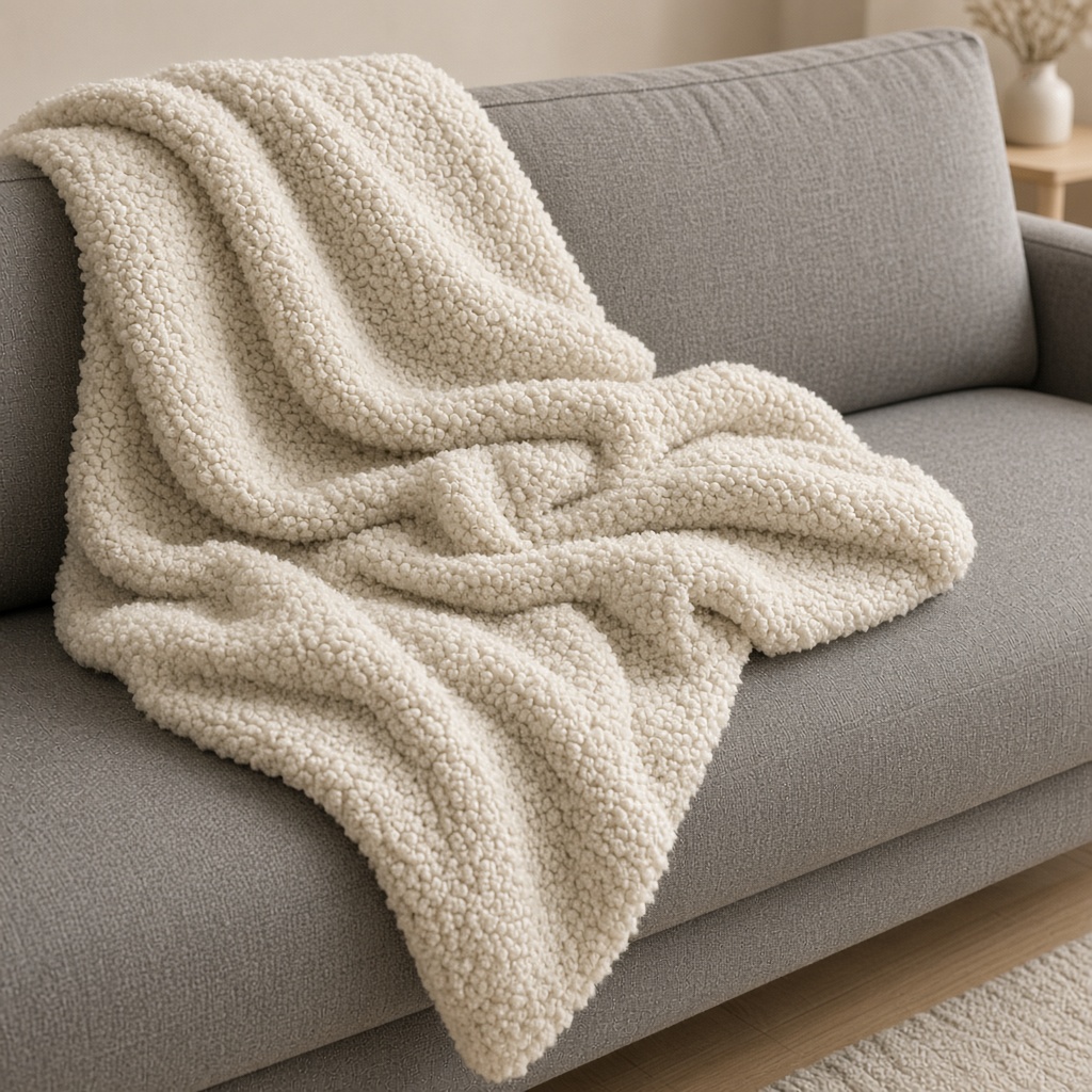 Boucle Sofa Throw