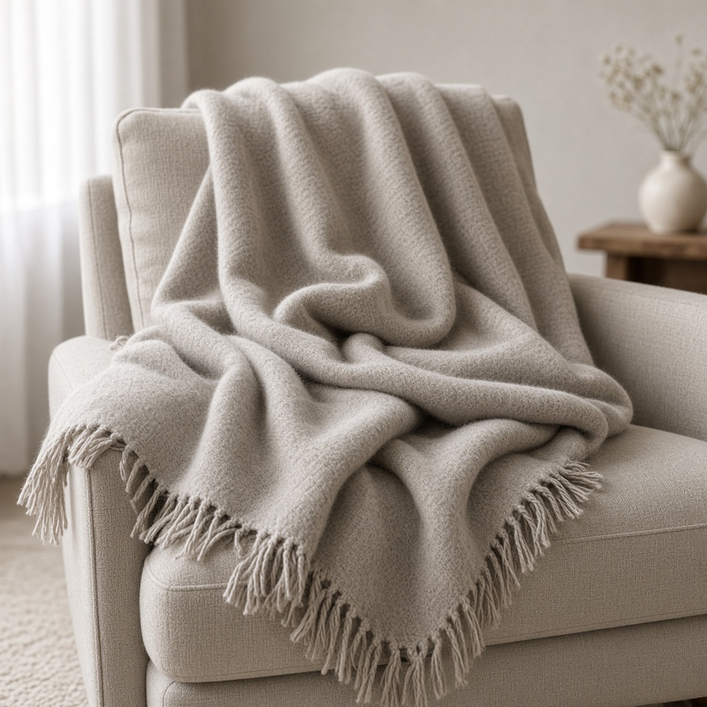 Cashmere-Feel Throw