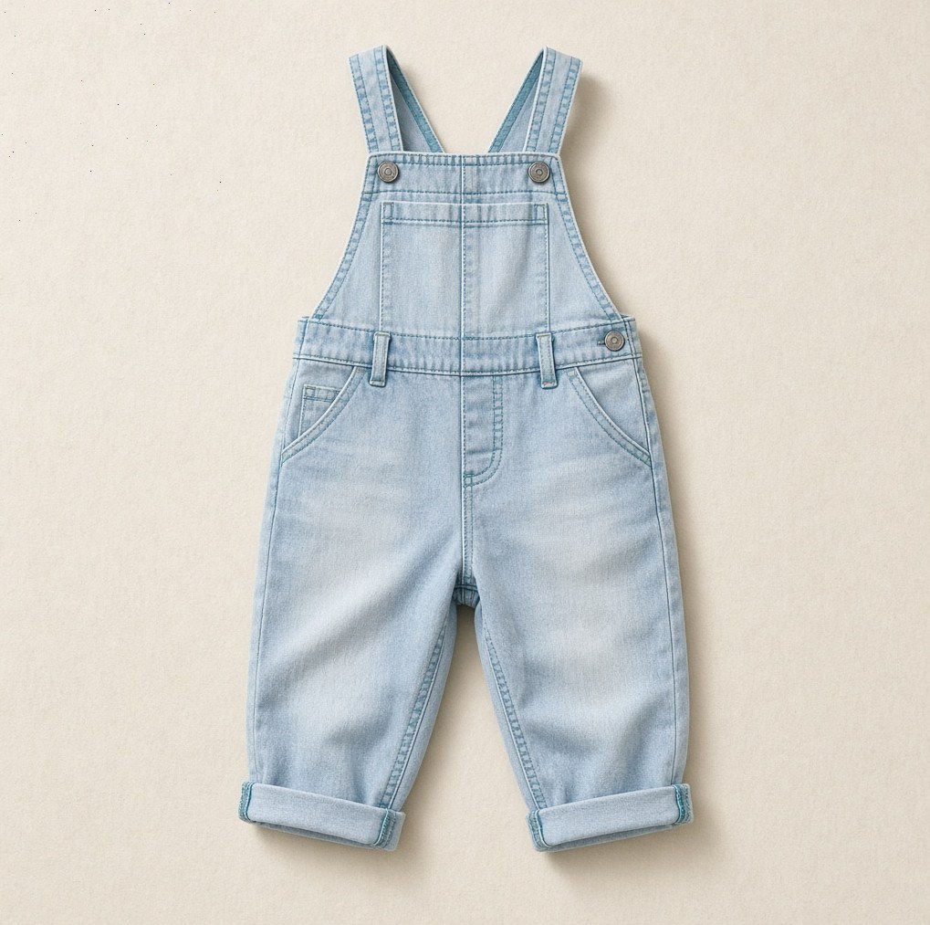 Denim Patch Overalls