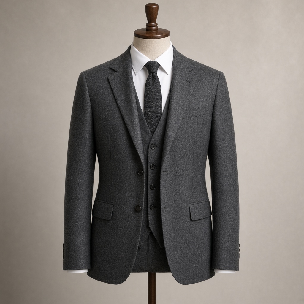 Charcoal Flannel Suit