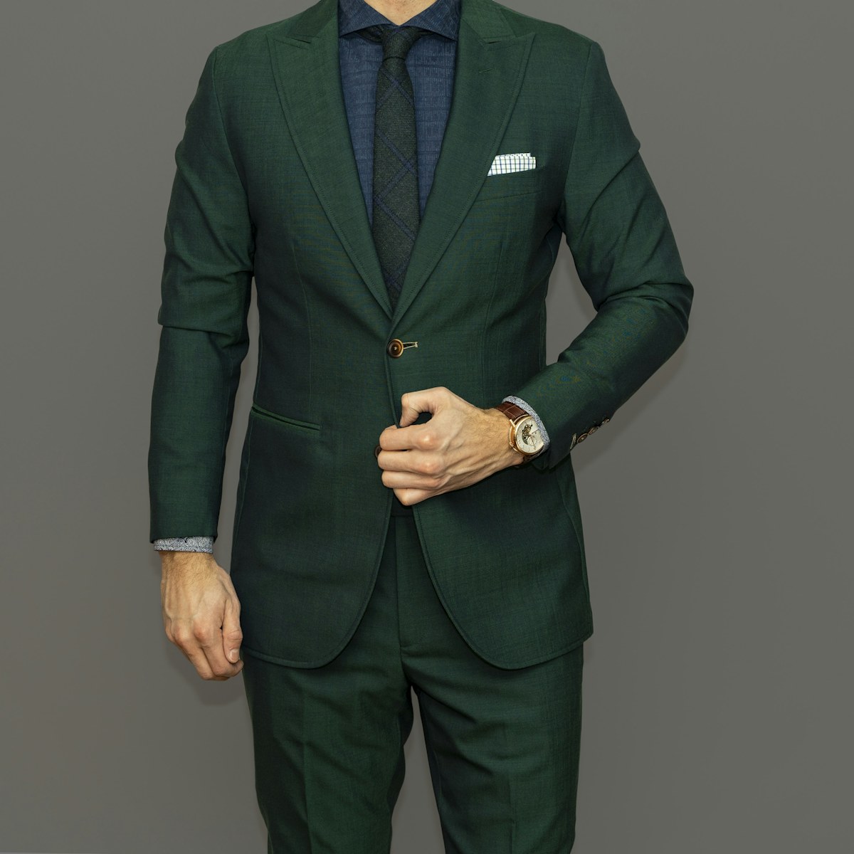 Forest Repp Silk Tie