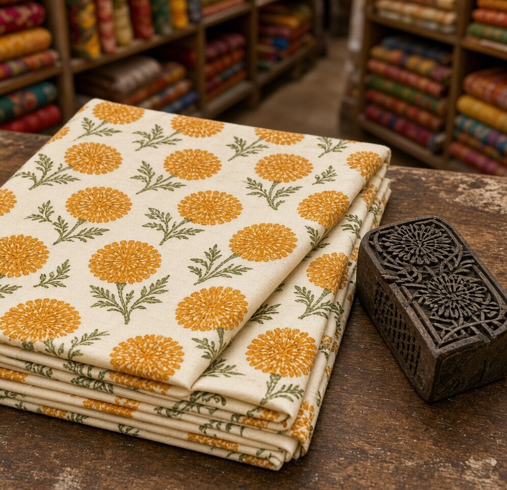 Brocade Jacquard — Antique Gold