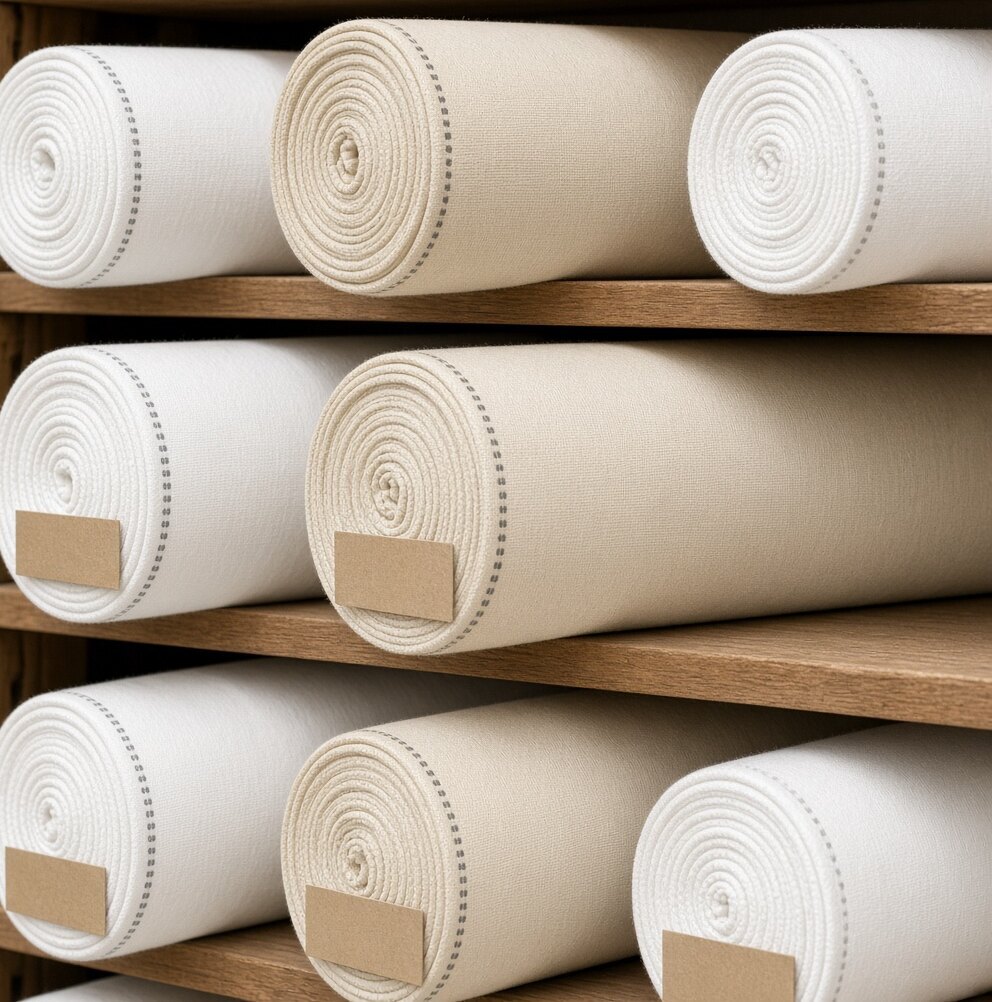 Mercerized Cotton Bolt — White
