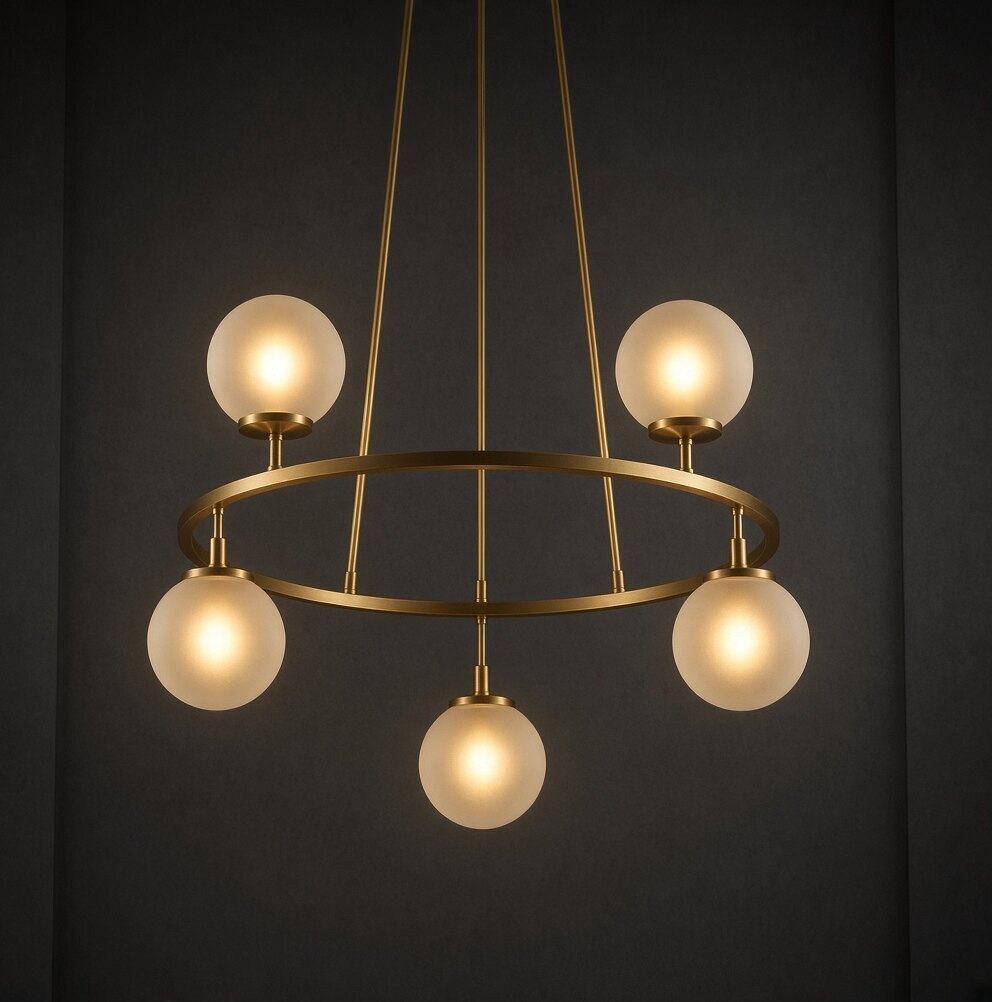Brass Ring Chandelier