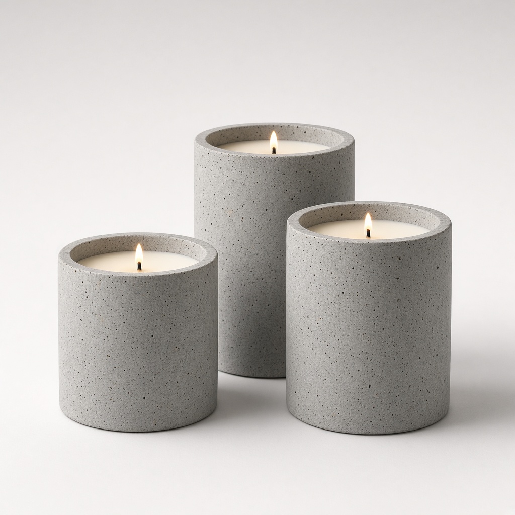 Candle Trio Stone