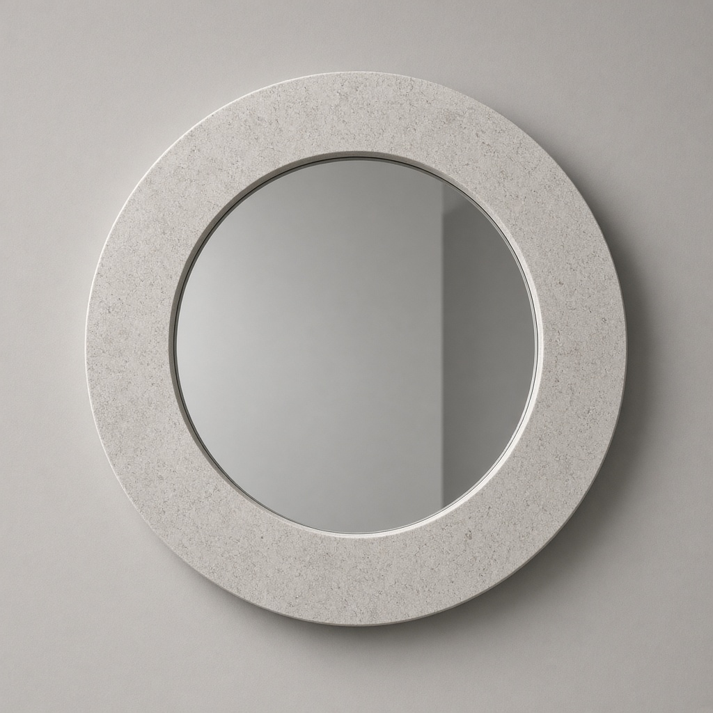 Mirror Round Stone Rim