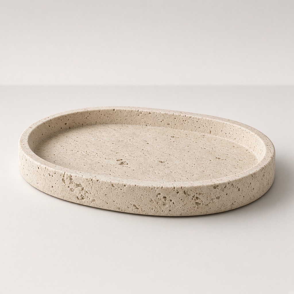 Travertine Tray Oval