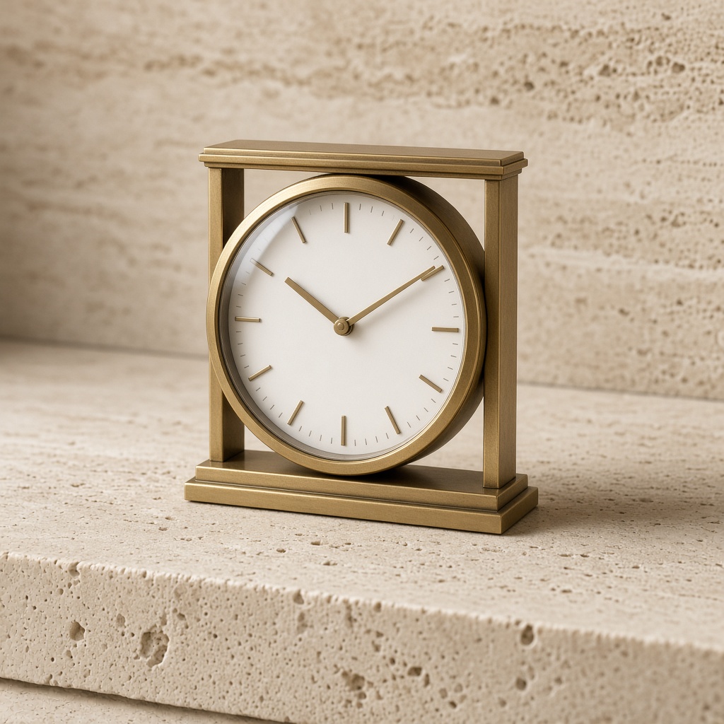 Brass Desk Clock