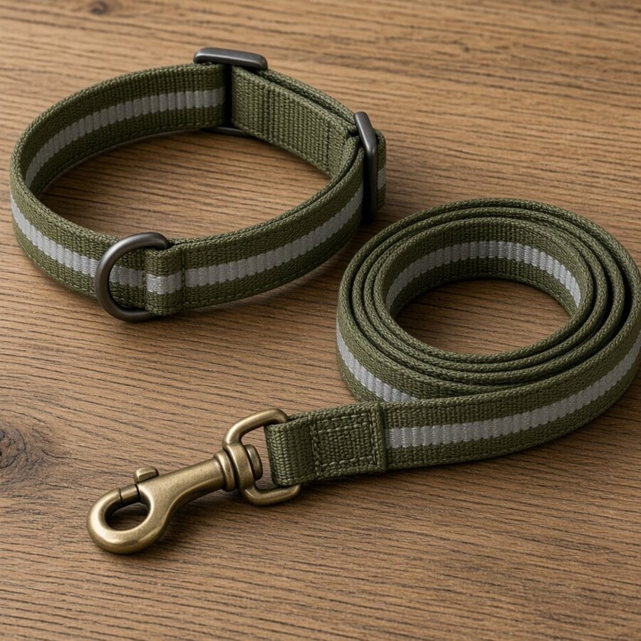 Reflective Collar Leash Set