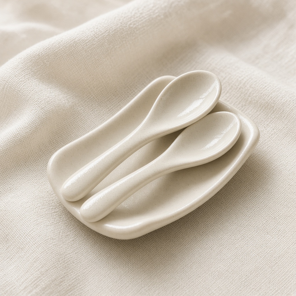 Ceramic Spoon Pair