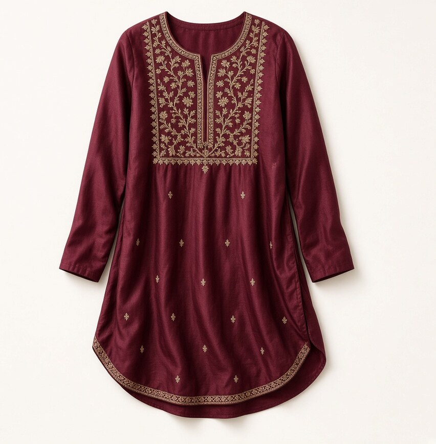 Flared Palazzo with Zari Hem