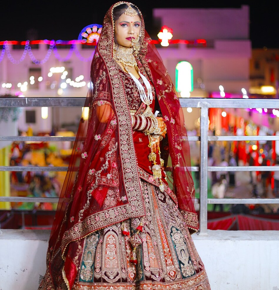 Palace Length Anarkali with Stole