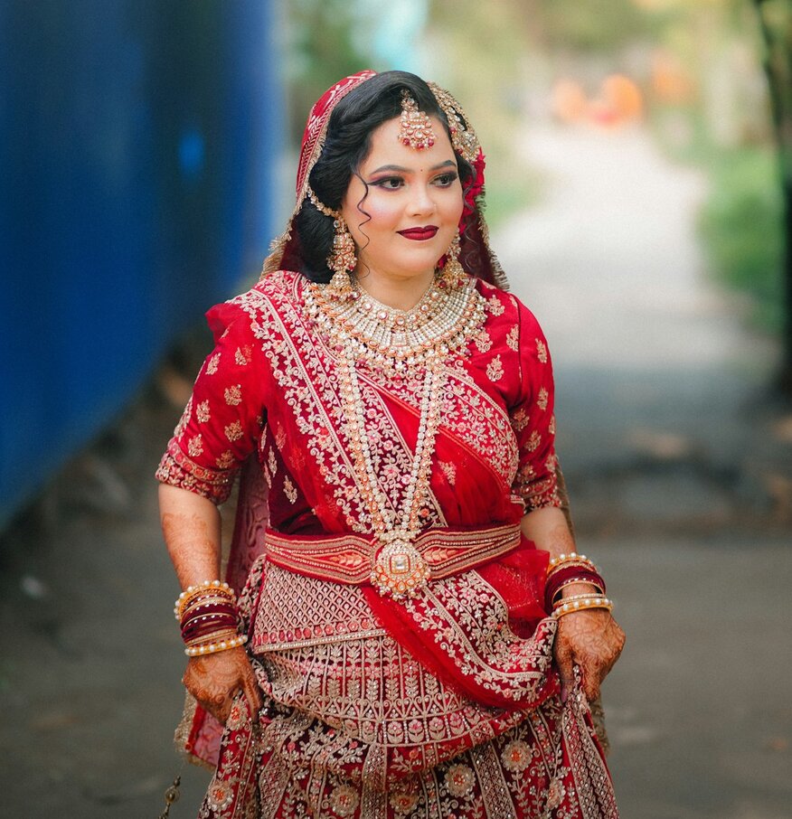 Peach Floral Party Lehenga